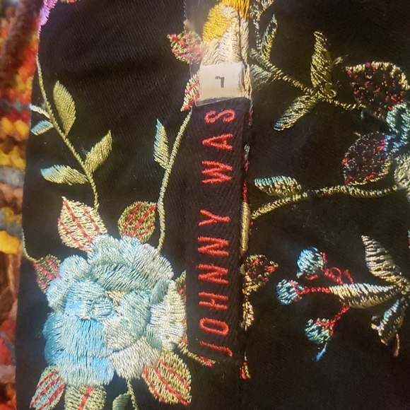 Johnny Was  Multi-Floral Embroidered Black Blazer NWT - Picture 4 of 10